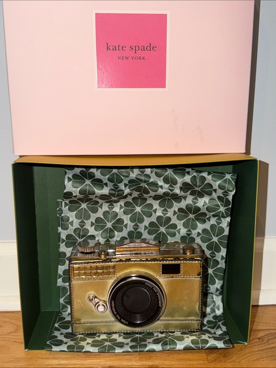 kate spade Handbags - kate spade metallic gold camera-shaped crossbody bag